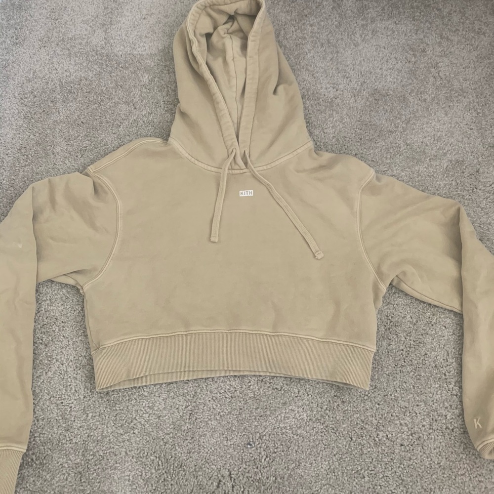 DO NOT BUY ON HOLD Kith Beige Cropped Hoodie
